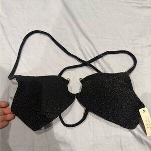 Victoria's Secret Shimmer Black Bralette Xs